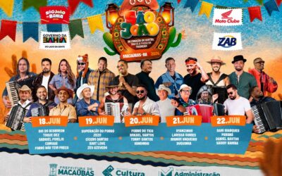 SOLTA O SOM, SANFONEIRO! ESTÁ NO AR A PROGRAMAÇÃO COMPLETA DO SÃO JOÃO DE MACAÚBAS 2026